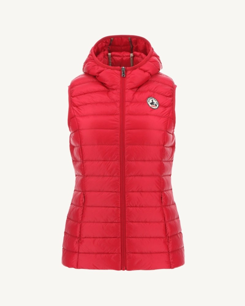 JOTT Mali Light Sleeveless Ženske Podstavljene Jakne Crvene | ZCX-0364