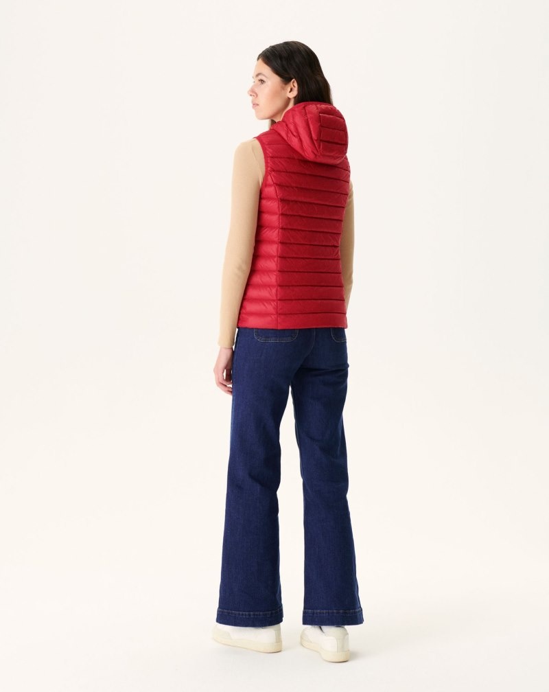 JOTT Mali Light Sleeveless Ženske Podstavljene Jakne Crvene | ZCX-0364