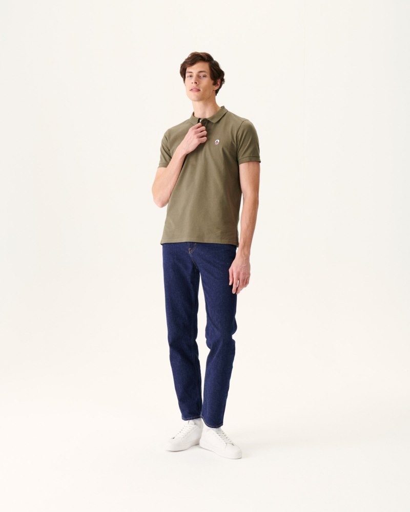 JOTT Marbella Organic Cotton Muške Polo Majice Maslinasto Zelene | KUU-1308