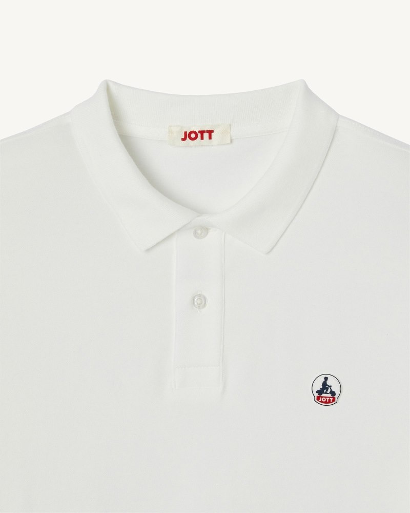 JOTT Marbella Organic Cotton Muške Polo Majice Bijele | COL-5922