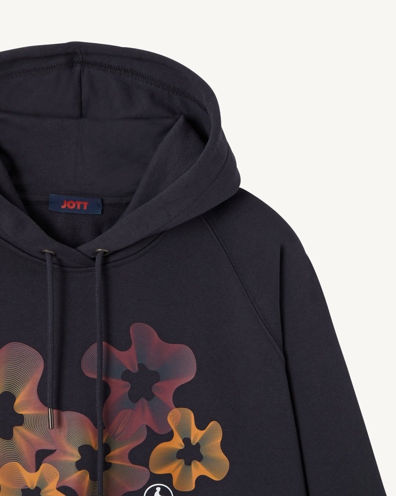 JOTT Medina Floral Organic Cotton Ženske Dukserice Tamnoplave | YXK-4933