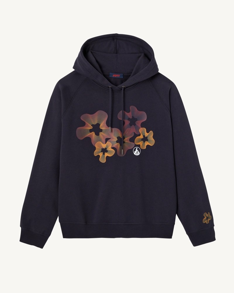JOTT Medina Floral Organic Cotton Ženske Dukserice Tamnoplave | YXK-4933