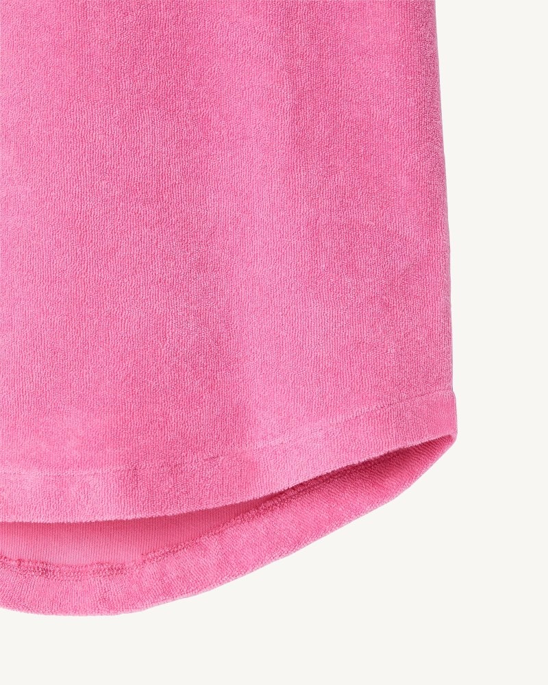 JOTT Mini Hot Pink Hooded Cotton Terry Dječje Haljine Bijele | PUU-9470