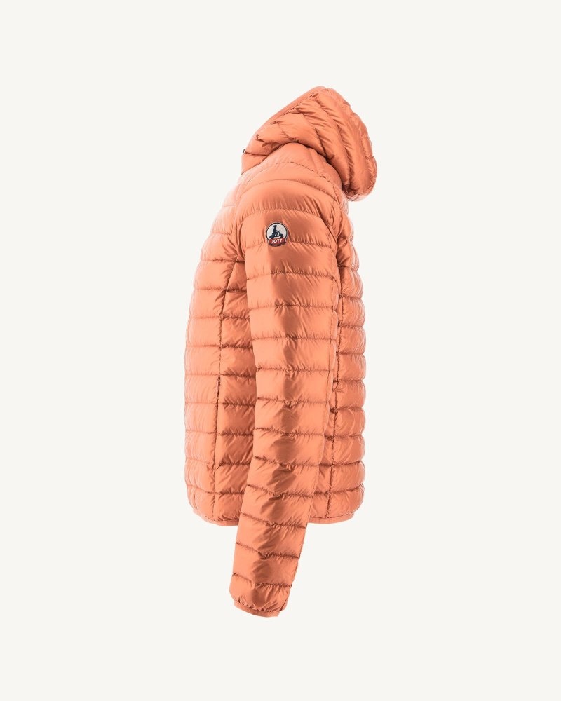 JOTT Nico Lightweight Hooded Muške Donje Jakne Smeđe | ZAE-3817
