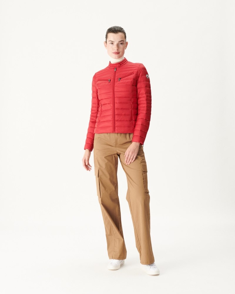 JOTT Nina Lightweight Ženske Podstavljene Jakne Crvene | MQS-7699