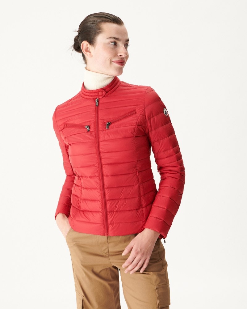 JOTT Nina Lightweight Ženske Podstavljene Jakne Crvene | MQS-7699
