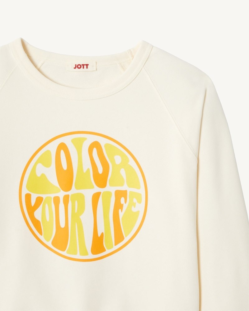 JOTT Paraty Print Ženske Dukserice Off-white | BNL-2627