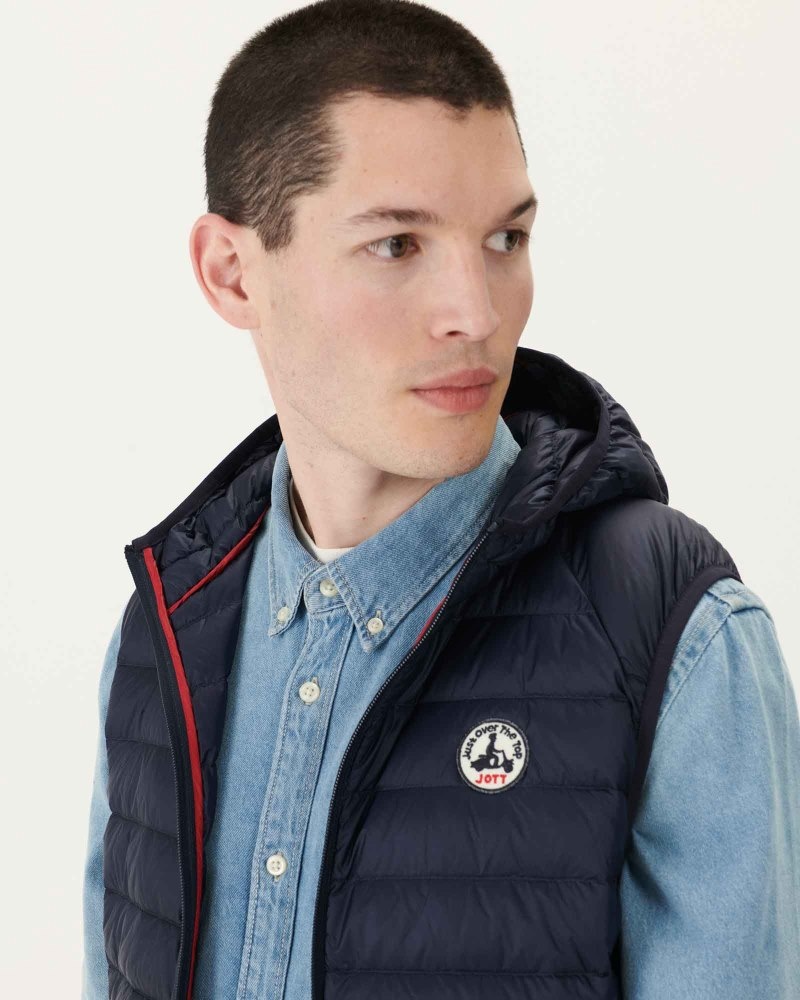JOTT Pat Hooded Sleeveless Muške Donje Jakne Tamnoplave | BGP-6004