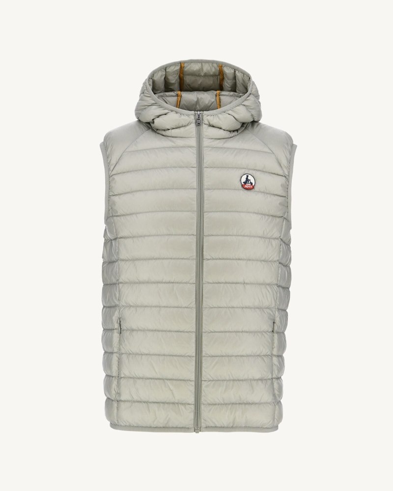 JOTT Pat Hooded Sleeveless Muške Donje Jakne Sive Zelene | PHR-6818