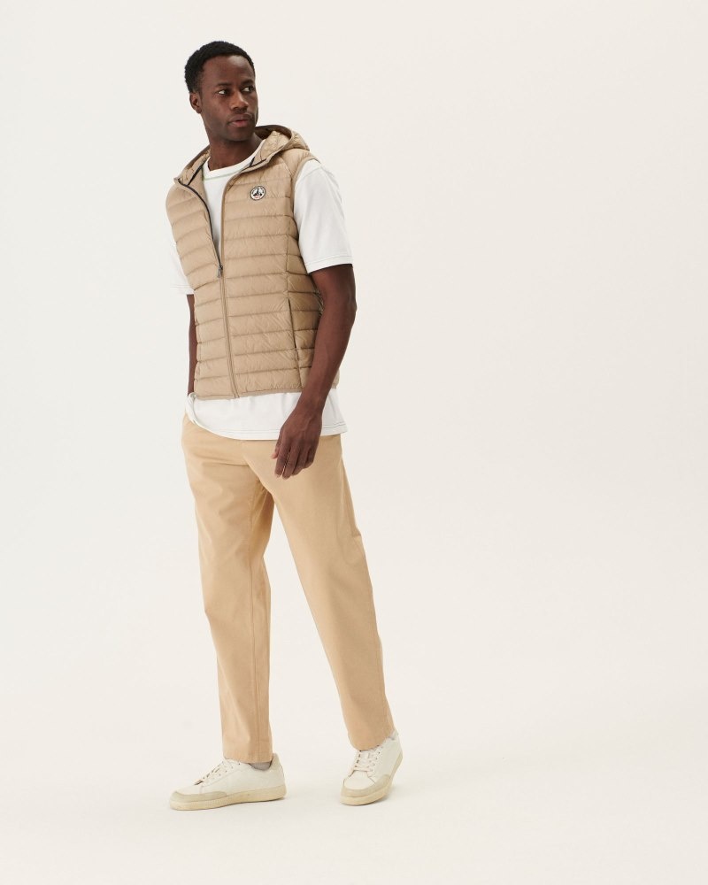 JOTT Pat Hooded Sleeveless Muške Donje Jakne Bež | OZX-5118