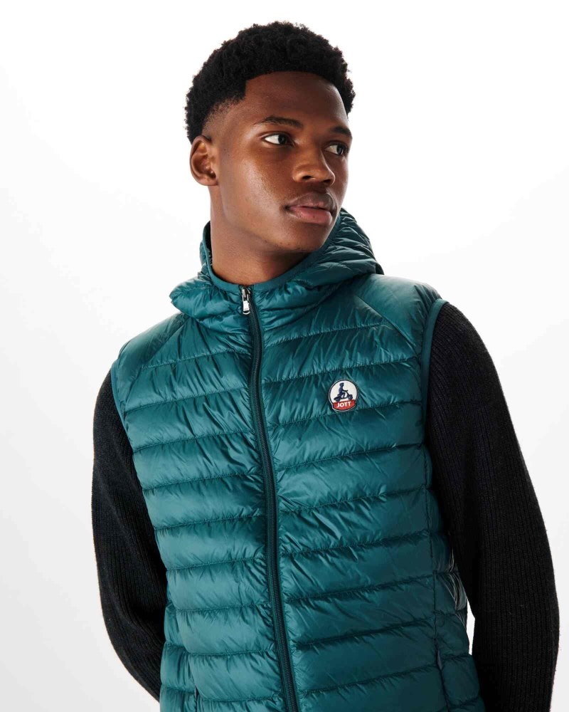 JOTT Pat Sleeveless Hooded Muške Donje Jakne Tamno Zelene | JXP-9497
