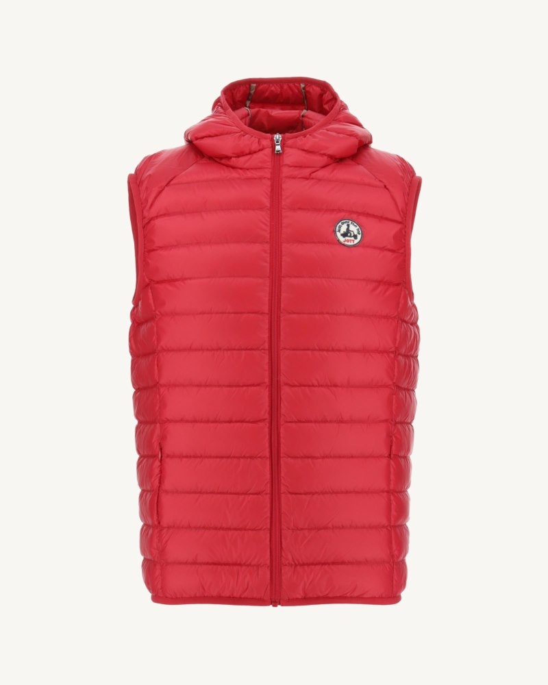 JOTT Pat Sleeveless Hooded Muške Donje Jakne Crvene | COC-3305