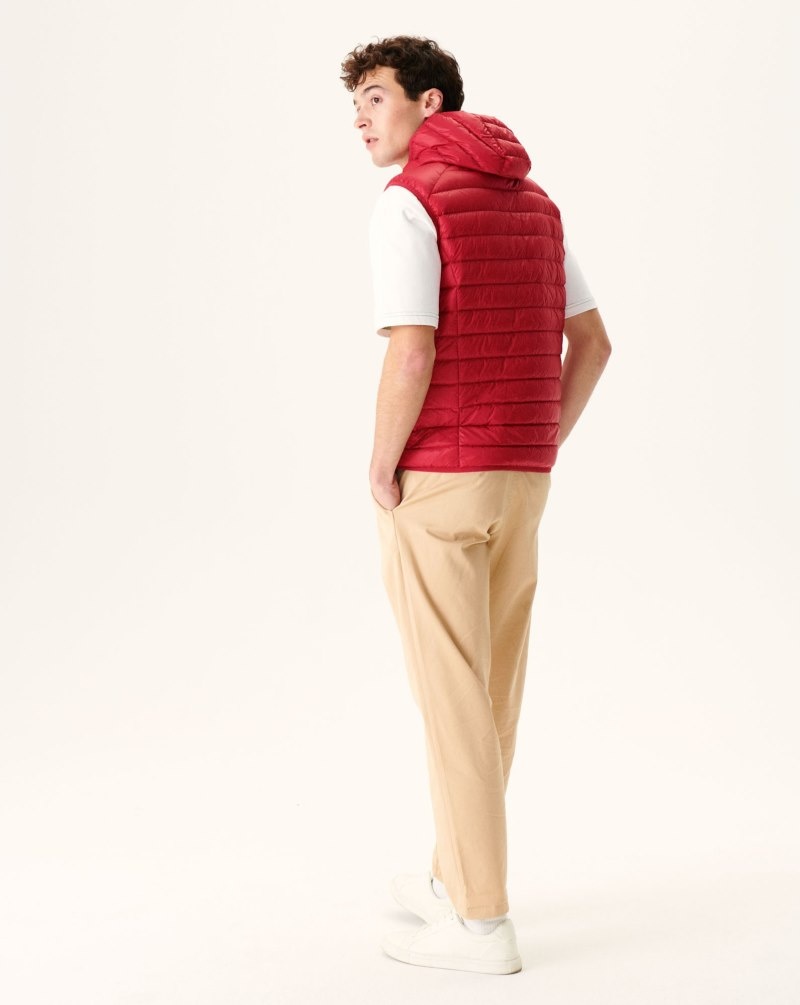 JOTT Pat Sleeveless Hooded Muške Donje Jakne Crvene | COC-3305