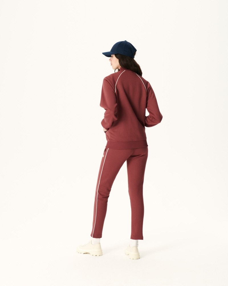 JOTT Rocha Organic Cotton Zipped Ženske Jakne Bordo | EVO-4435