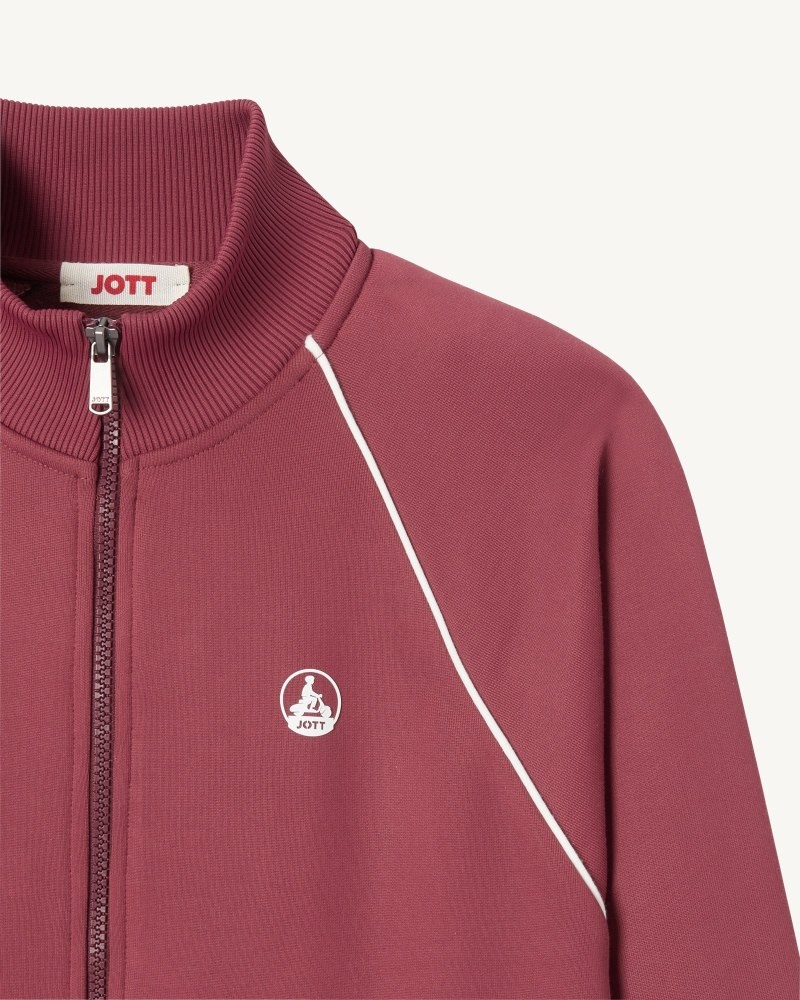 JOTT Rocha Organic Cotton Zipped Ženske Jakne Bordo | EVO-4435
