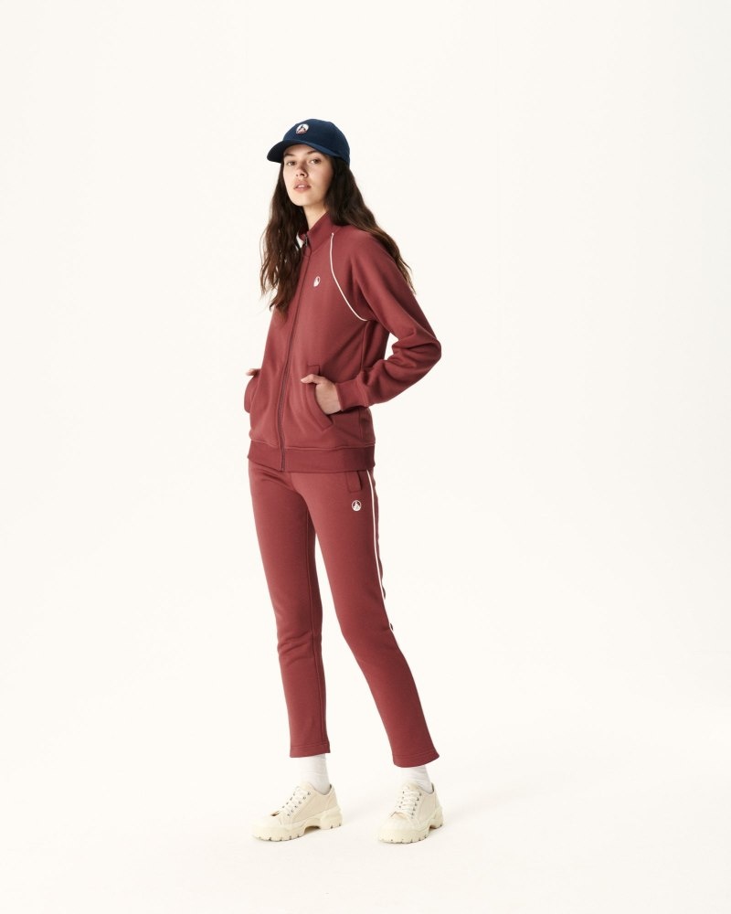 JOTT Rocha Organic Cotton Zipped Ženske Jakne Bordo | EVO-4435