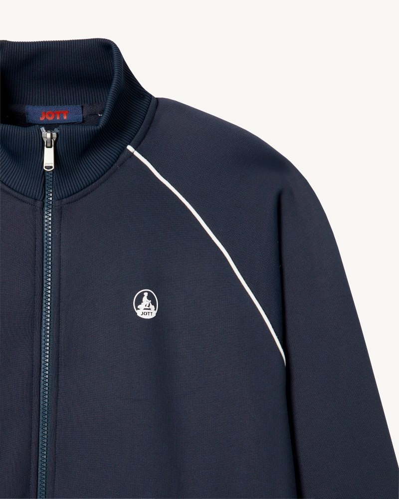 JOTT Rocha Organic Cotton Zipped Ženske Jakne Tamnoplave | HGL-8752