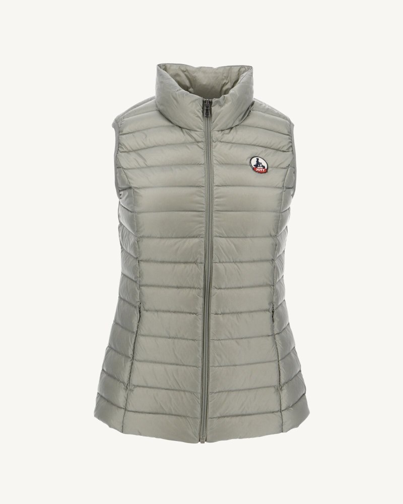JOTT Seda Light Sleeveless Ženske Donje Jakne Sive Zelene | CDJ-6072