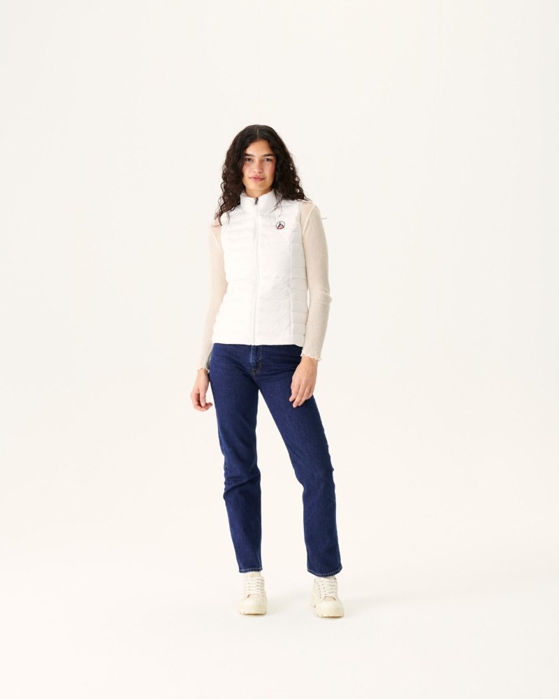 JOTT Seda Light Sleeveless Ženske Podstavljene Jakne Bijele | ZAB-2785