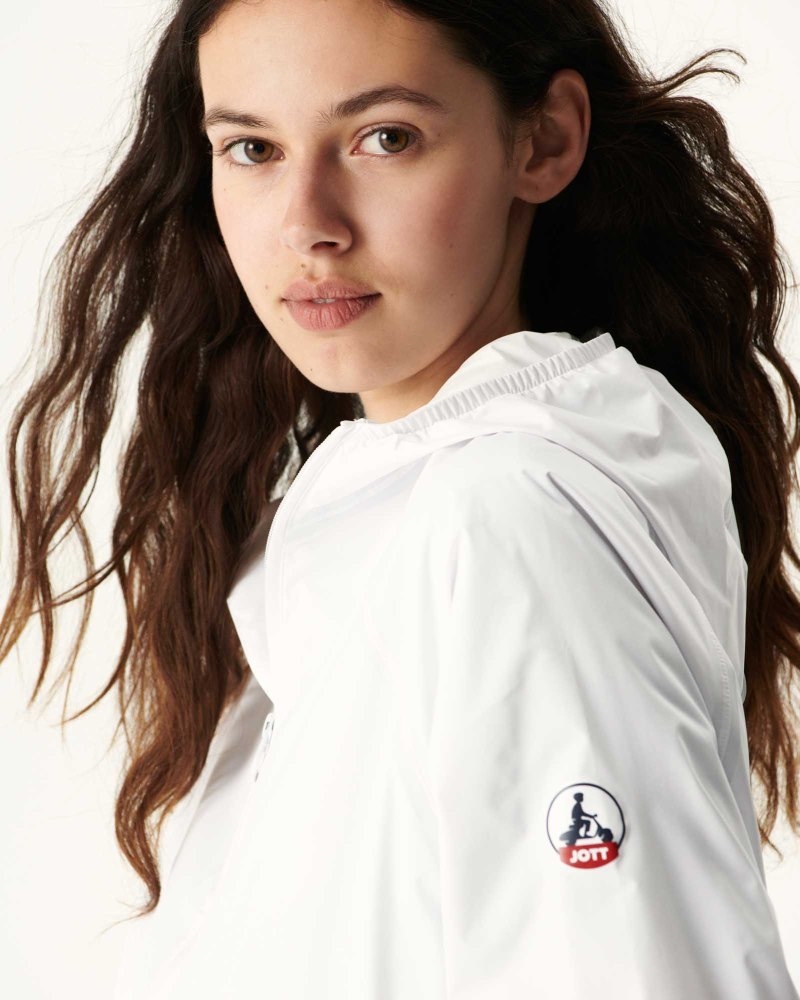 JOTT Singapore Packable Waterproof Ženske Jakne Bijele | PJT-5291