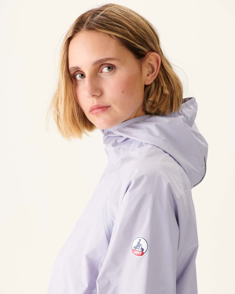 JOTT Singapore Pastel Mauve Hooded Waterproof Ženske Jakne Ljubičaste | BSB-3807