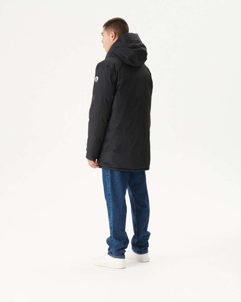 JOTT Toronto Reversible Extreme Cold Hooded Muške Donje Jakne Crne Tamno Sive | VOU-1751