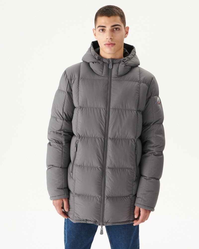 JOTT Toronto Reversible Extreme Cold Hooded Muške Donje Jakne Crne Tamno Sive | VOU-1751