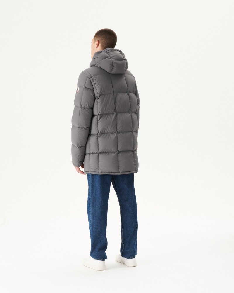 JOTT Toronto Reversible Extreme Cold Hooded Muške Donje Jakne Crne Tamno Sive | VOU-1751
