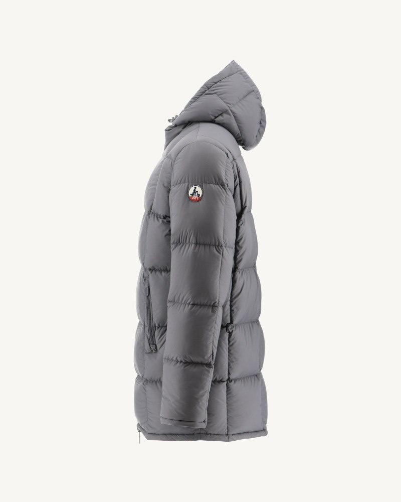 JOTT Toronto Reversible Extreme Cold Hooded Muške Donje Jakne Crne Tamno Sive | VOU-1751