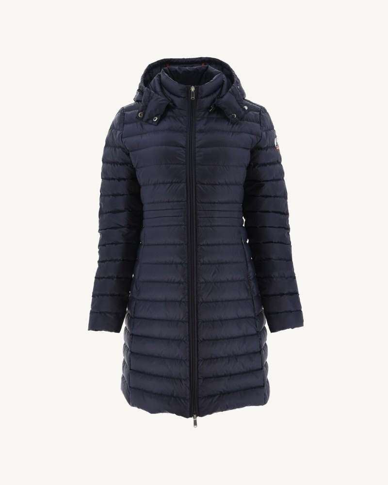 JOTT Vero Long Hooded Ženske Pufer Jakne Tamnoplave | SFA-9943