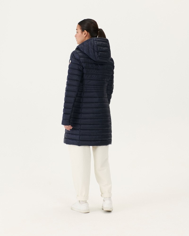 JOTT Vero Long Hooded Ženske Pufer Jakne Tamnoplave | SFA-9943