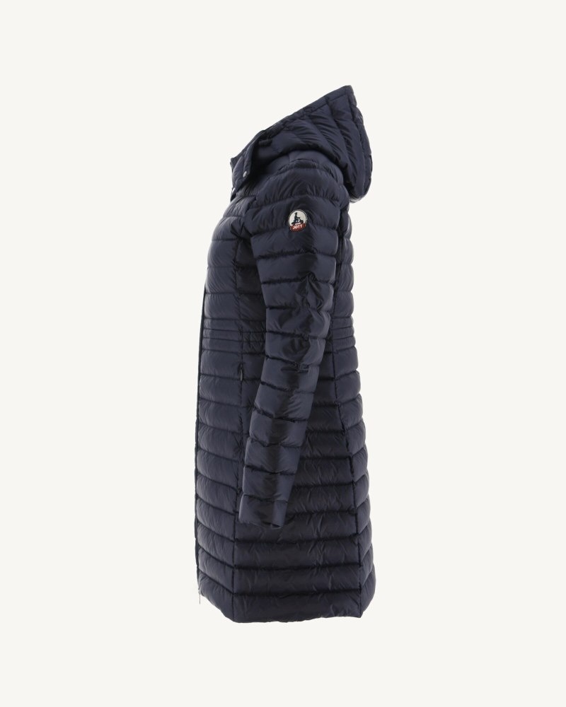 JOTT Vero Long Hooded Ženske Pufer Jakne Tamnoplave | SFA-9943