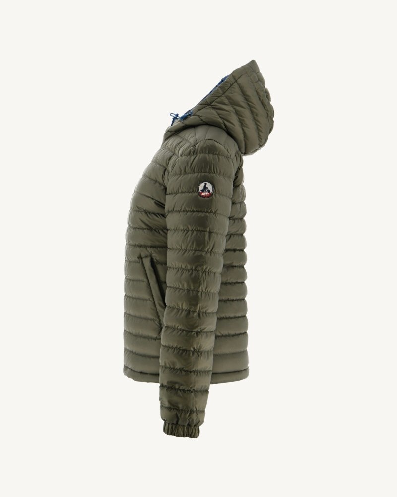 JOTT Vienna Reversible Hooded Ženske Donje Jakne Plave Maslinasto Zelene | GJF-4986