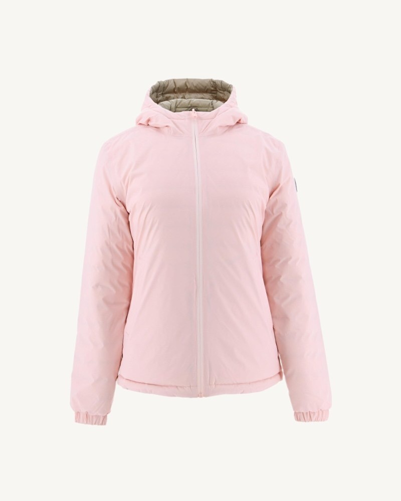 JOTT Vienna Reversible Hooded Ženske Donje Jakne Svijetlo Roze Bež | HKH-3622