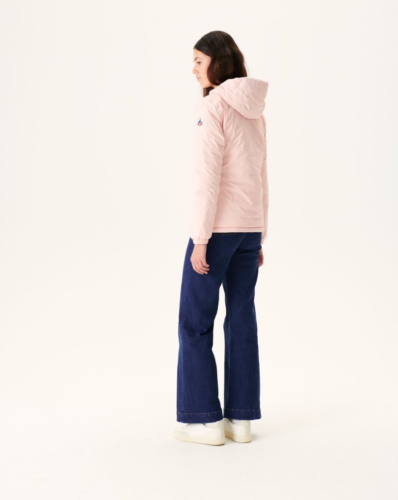 JOTT Vienna Reversible Hooded Ženske Donje Jakne Svijetlo Roze Bež | HKH-3622