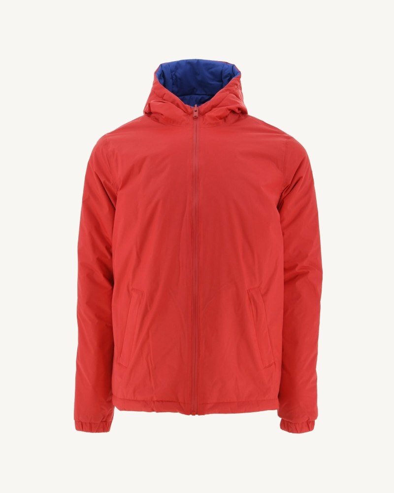 JOTT Vigo Reversible Ultralight Hooded Muške Donje Jakne Crvene Tamno Plave | EXV-0547