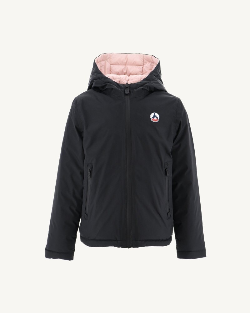 JOTT Zurich Reversible Hooded Dječje Donje Jakne Crne Svijetlo Roze | WLK-3775