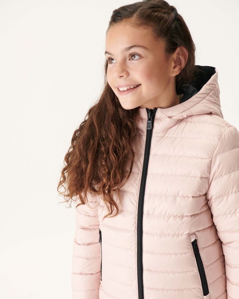 JOTT Zurich Reversible Hooded Dječje Donje Jakne Crne Svijetlo Roze | WLK-3775